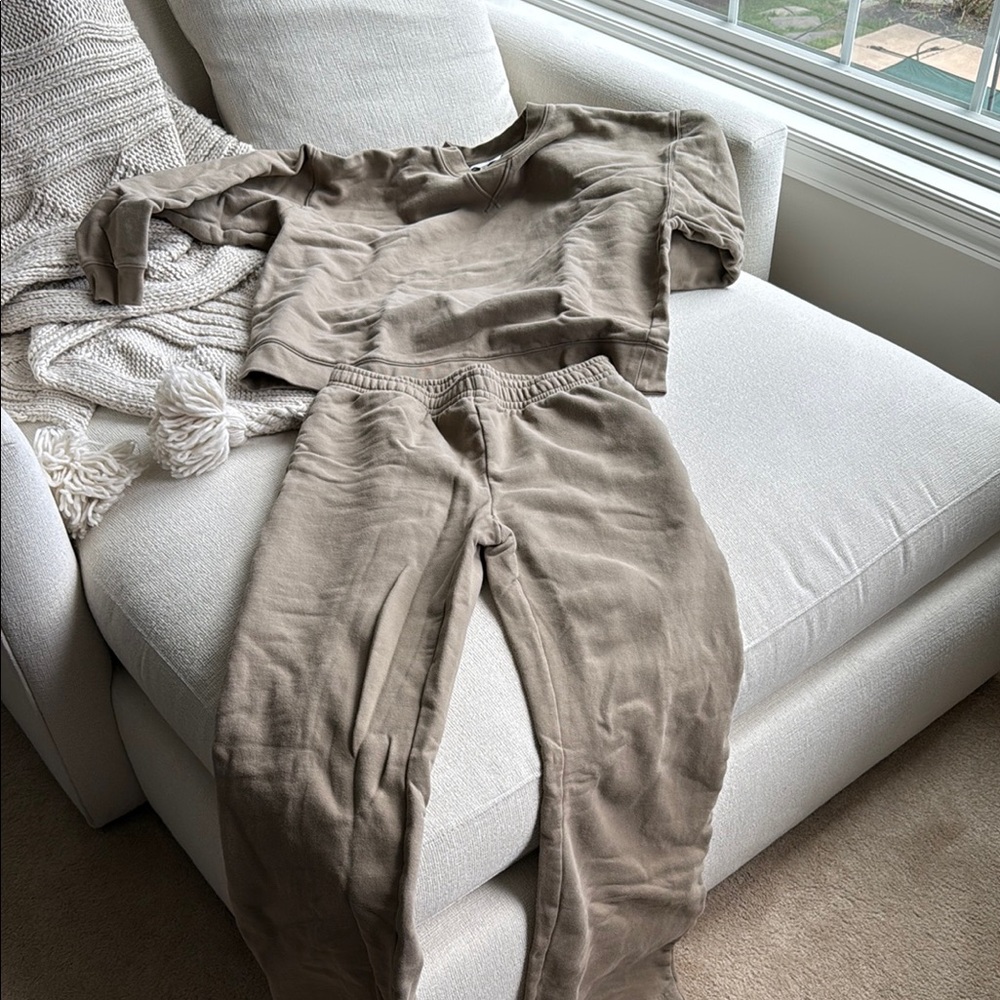 Reformation Cozy Tan Lounge Set